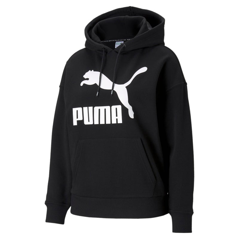 PUMA Classics Logo Womens Black Hoodie - Image 4